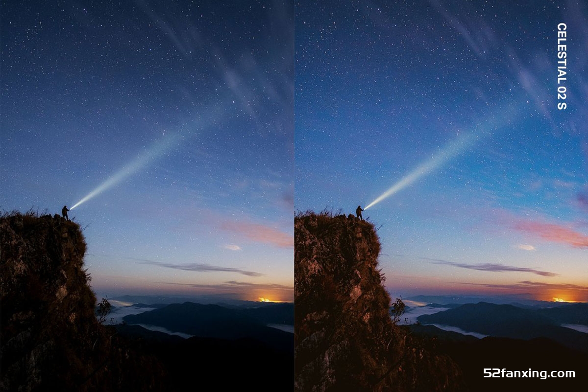 25个夜景星空银河系AI智能Lightroom预设及延时视频调色LUT预设