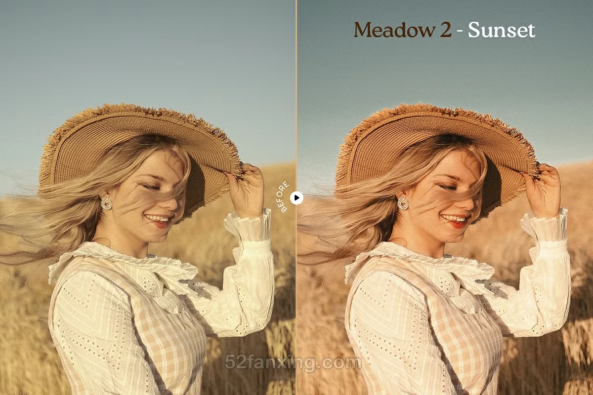 【PS/LR预设】梦幻温暖胶片人像lr预设 Meadow Lightroom Presets