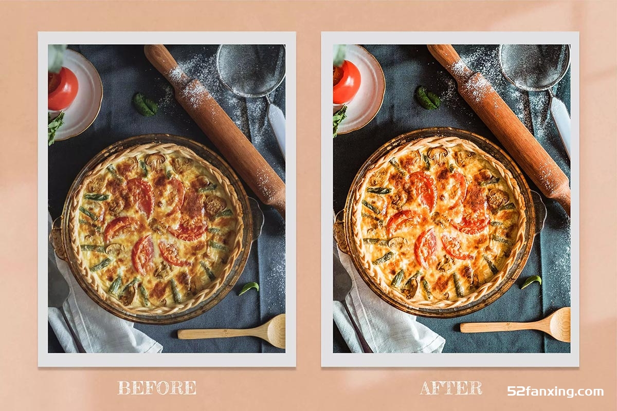 8个美食摄影后期调色Lightroom预设 LUT美食视频调色 8 Yummy Food Lightroom Presets