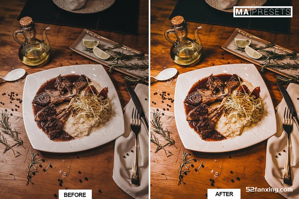 清新通透美食色彩校正Lightroom预设 PRETTY FOOD Lightroom Presets