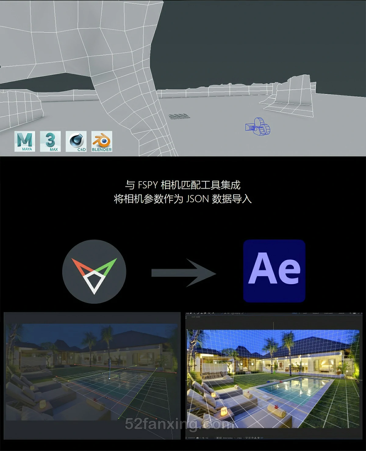 【AE脚本】平面图片投射三维空间摄像机视差动画 Projection 3D v4.2.04 汉化版 +使用教程