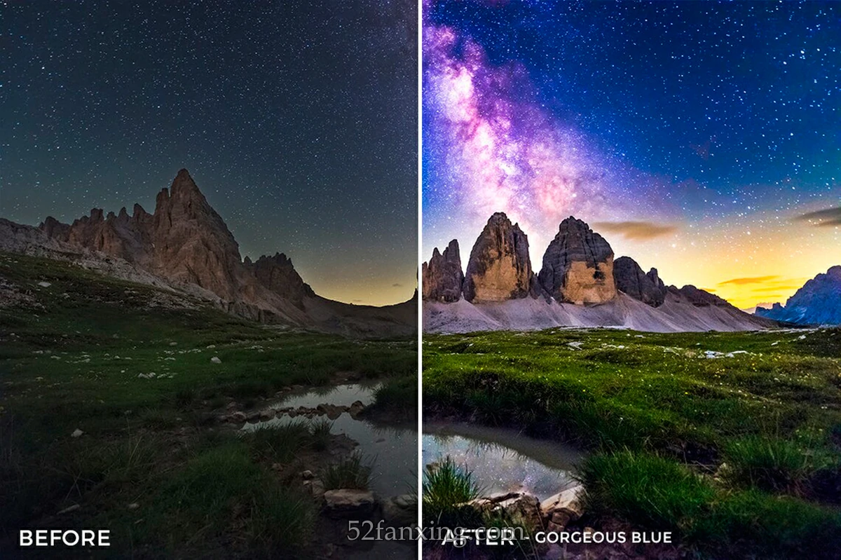 【PS/LR预设】天文星空银河风光摄影Lightroom预设 Astro Photography Lightroom Presets