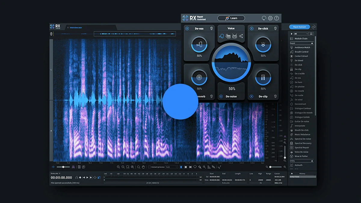 专业音频后期降噪修复处理软件 iZotope RX 10 v10.0 CE Win汉化中文版