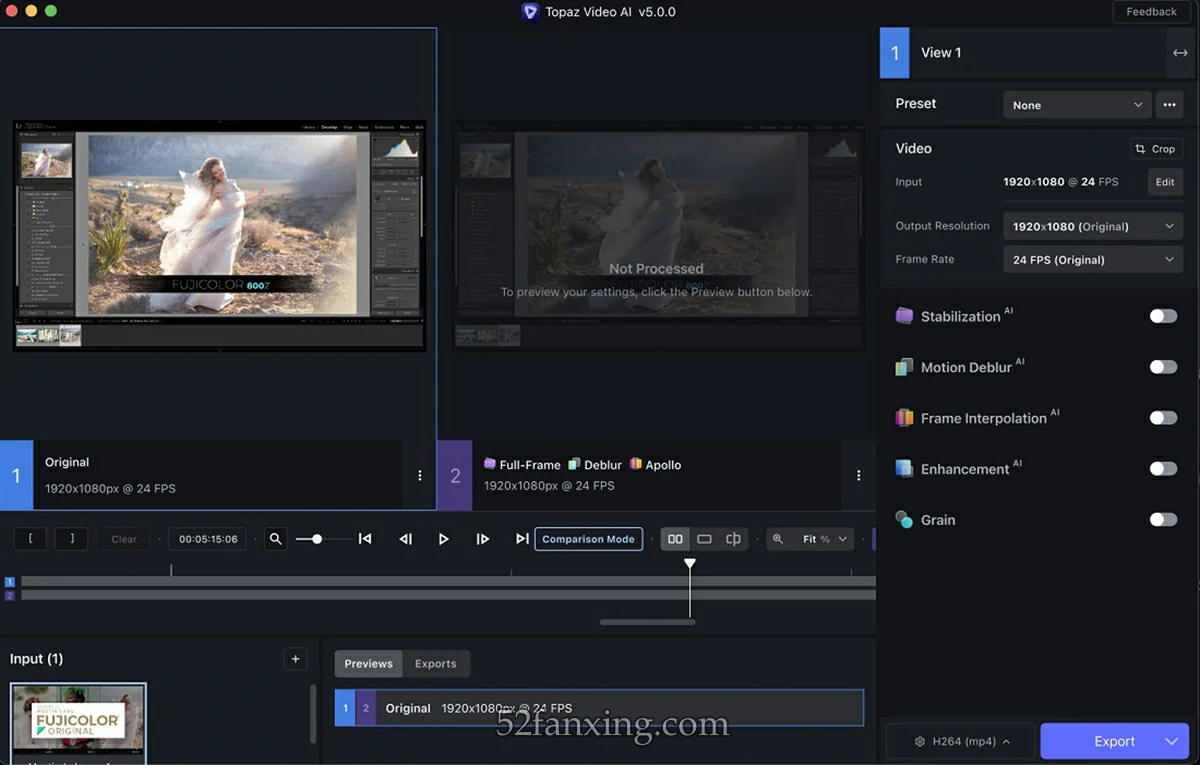 【软件】Topaz Video AI for Mac(视频无损放大修复软件) v5.3.2 支持M1版