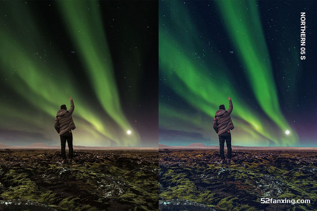 25个夜景星空银河系AI智能Lightroom预设及延时视频调色LUT预设