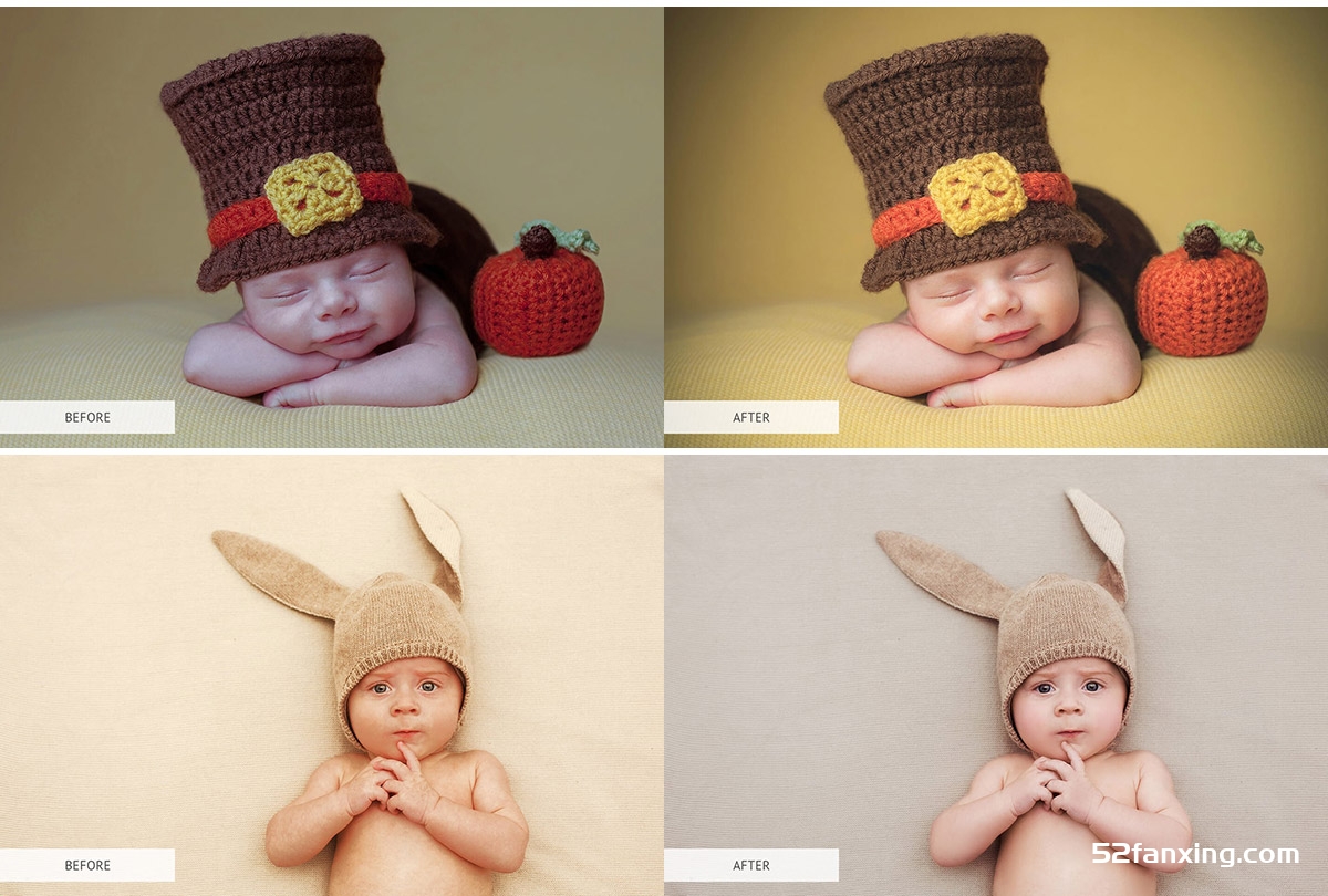 新生儿质感通透肤色Lightroom预设 Lightroom Presets – Luxe Newborn