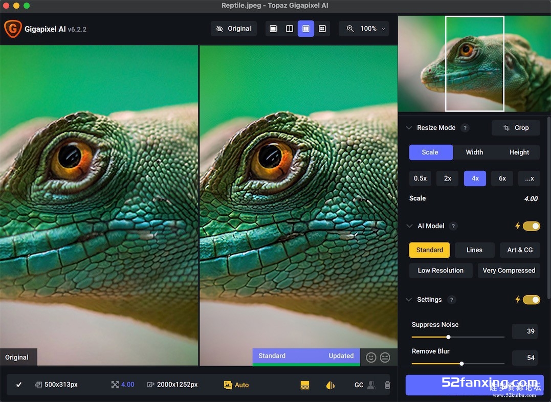 Topaz Gigapixel AI fo mac (人工智能放大插件) v6.2.2+全部模型