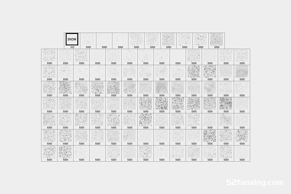 PS笔刷–100款冬季雪花Photoshop笔刷下载