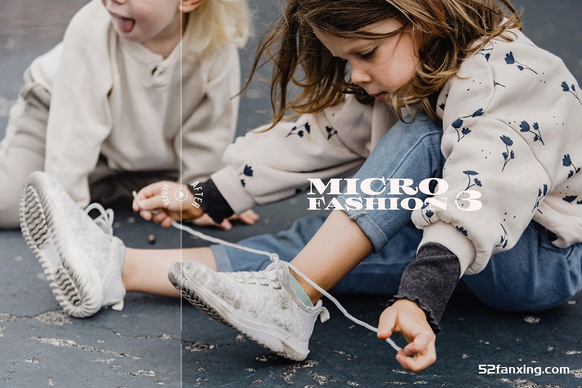 时尚儿童胶片人像调色Lightroom预设Microfashion kids editorial LR