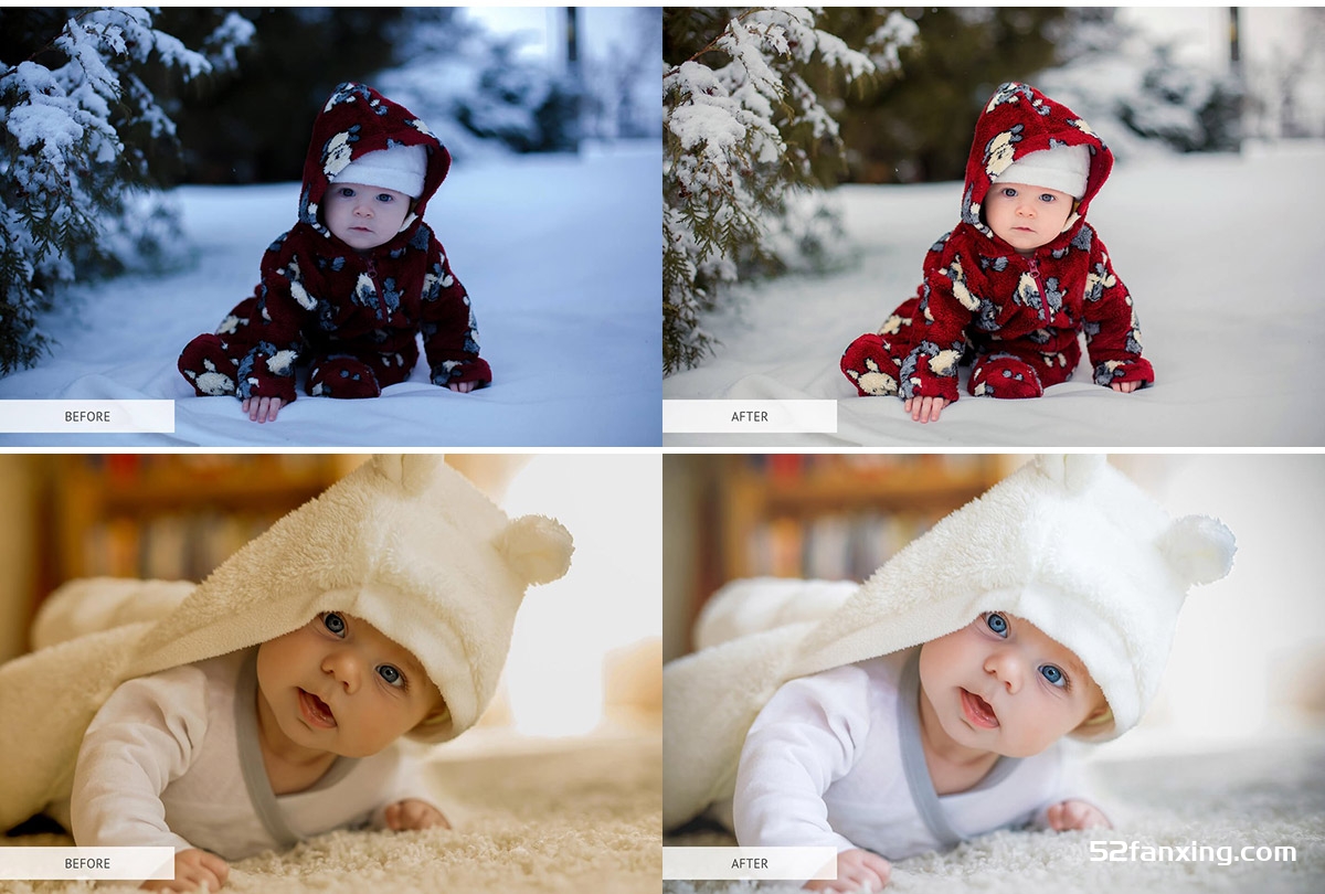 新生儿质感通透肤色Lightroom预设 Lightroom Presets – Luxe Newborn