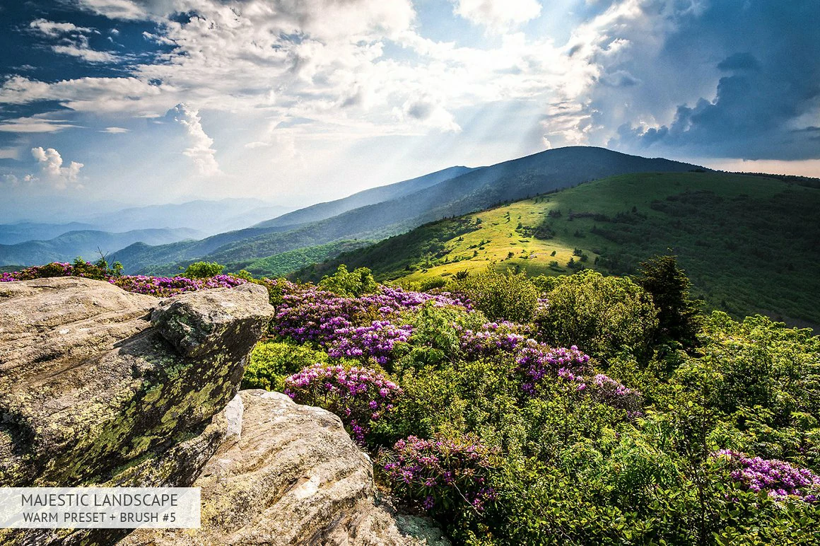 【预设】通透风光大片色彩校正LR预设+APP预设 Majestic Landscape Lightroom