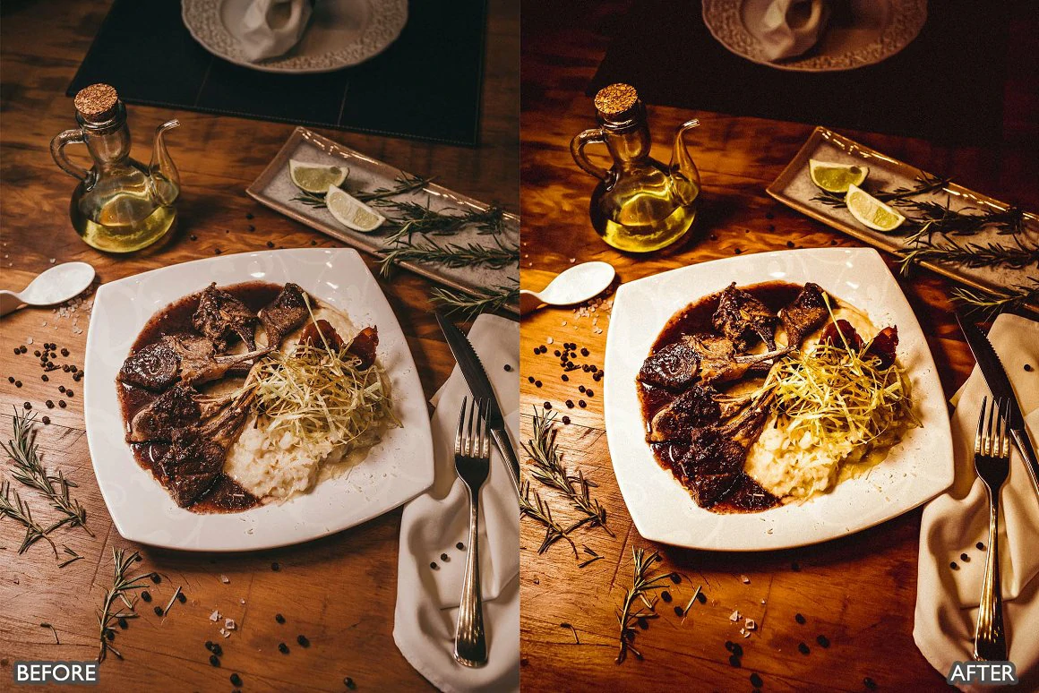 美食胶片电影色调LR预设Vibrant Lightroom Presets for Food Photography