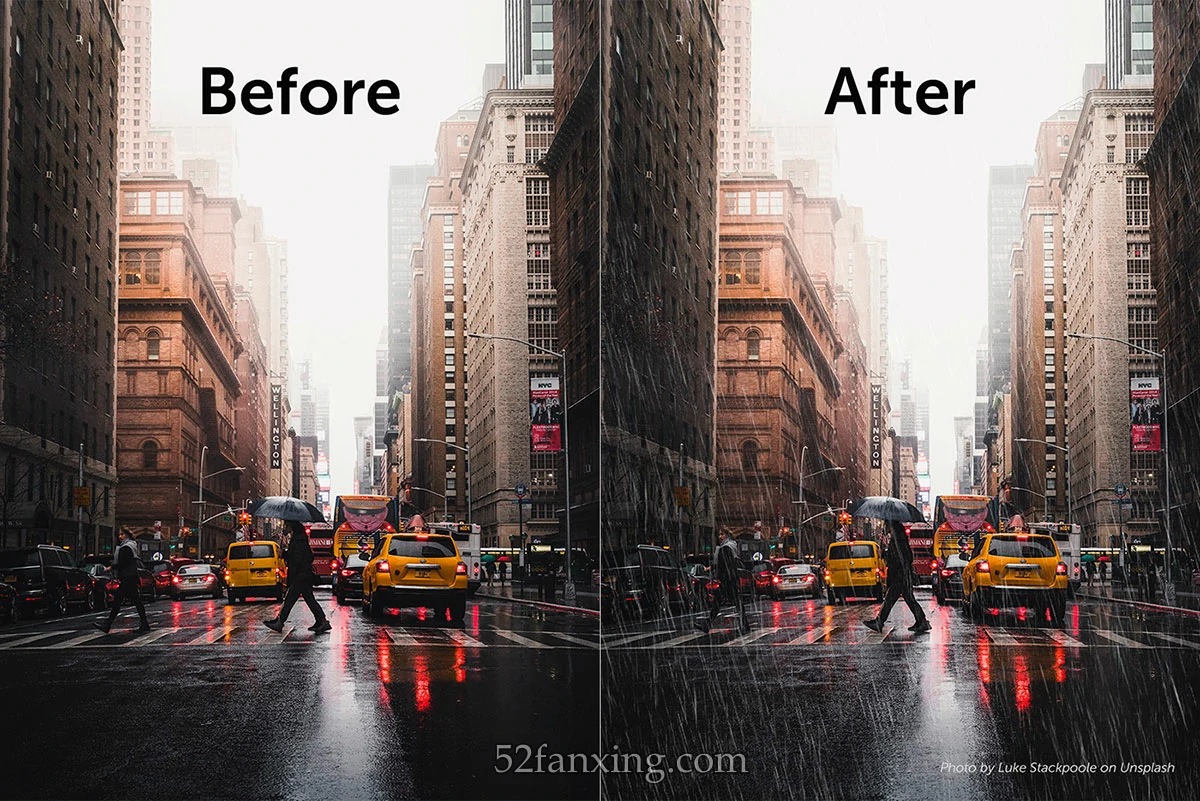 【PS插件】非常逼真的模拟下雨效果插件 RainFX – Photoshop Extension 汉化版 win/mac