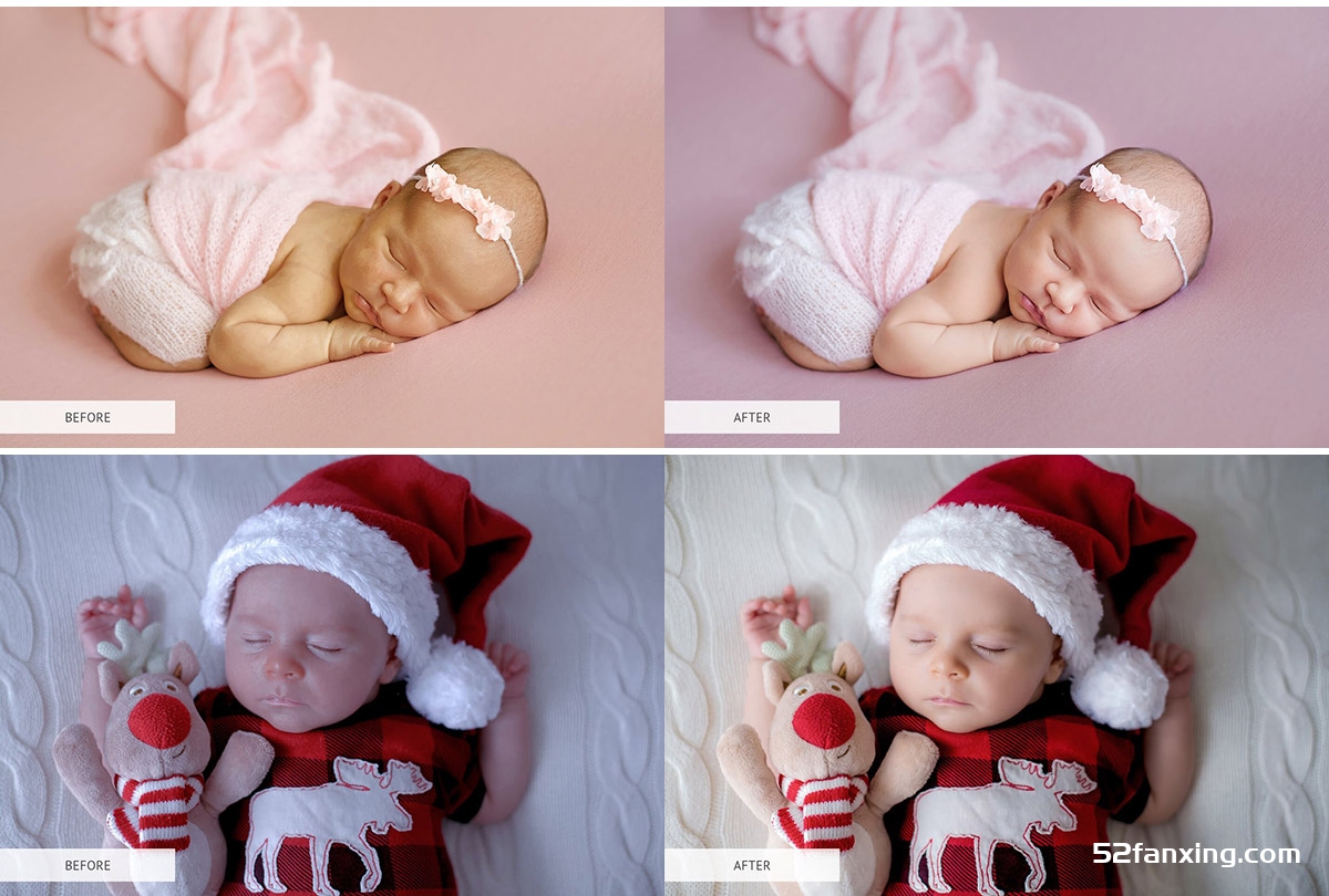 新生儿质感通透肤色Lightroom预设 Lightroom Presets – Luxe Newborn