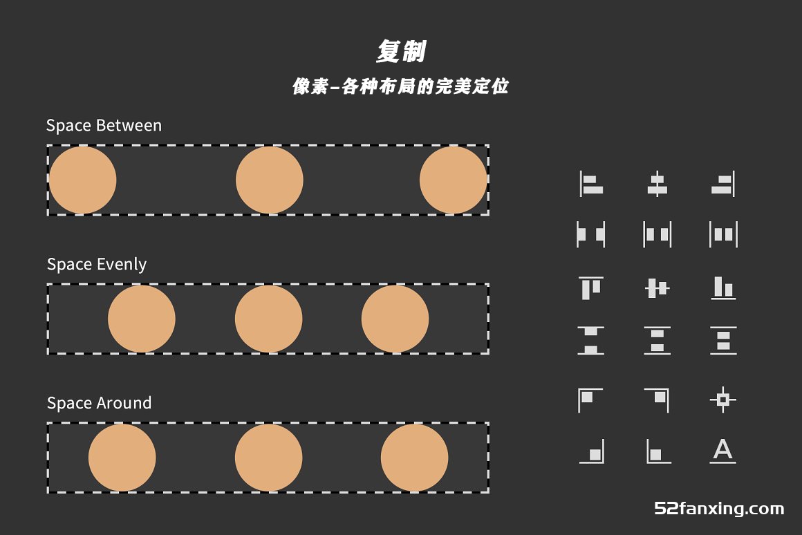 PS图层对象快速对齐排列扩展面板插件 Quick Align V1.0.1中文版