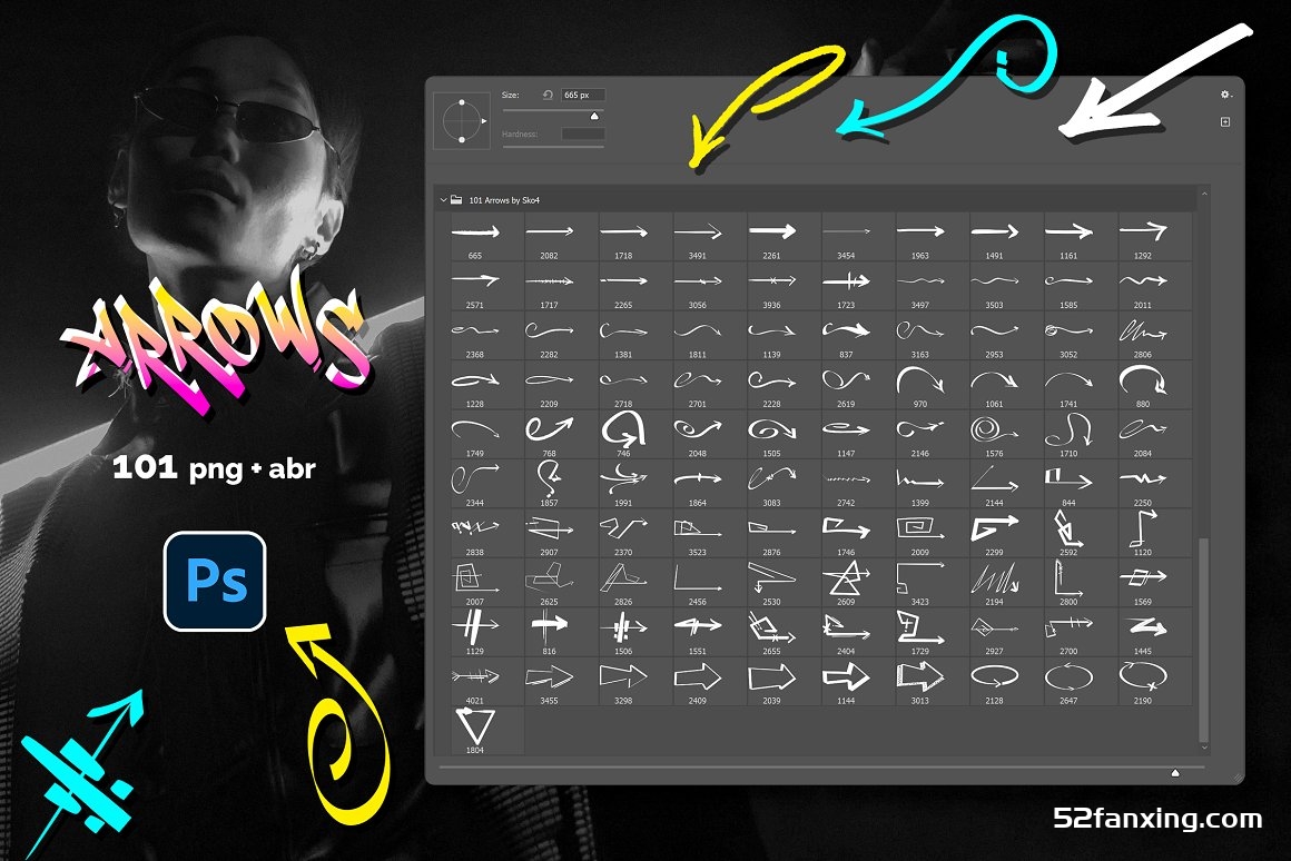 100+手绘箭头PNG素材和PS笔刷 Hand Drawn Arrows – PNG & Brush