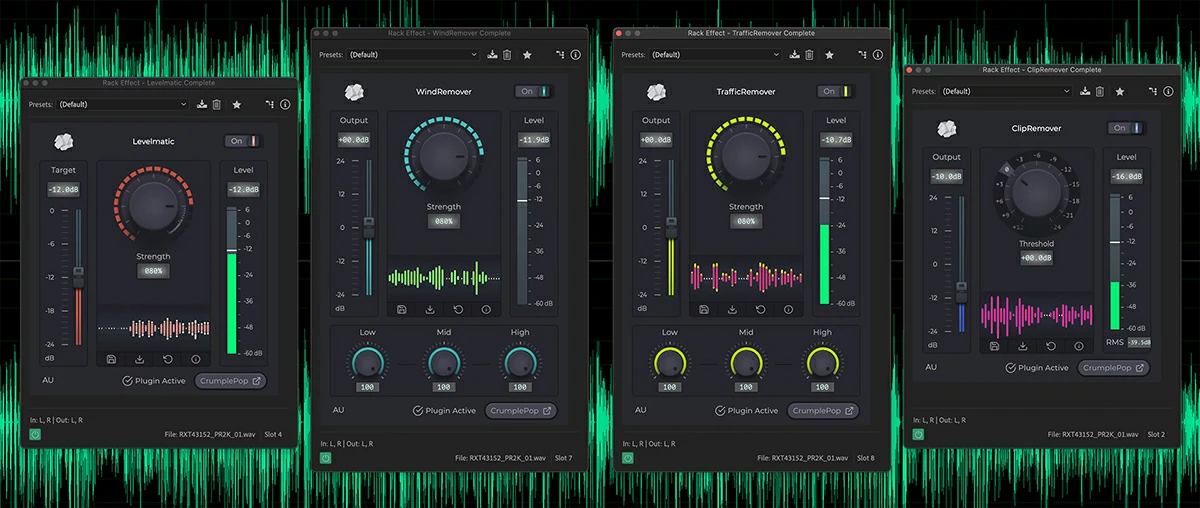 音频降噪去杂音回响修复增强AU/PR/达芬奇/VST3插件 CrumplePop 2024.0.3 CE 支持Win系统