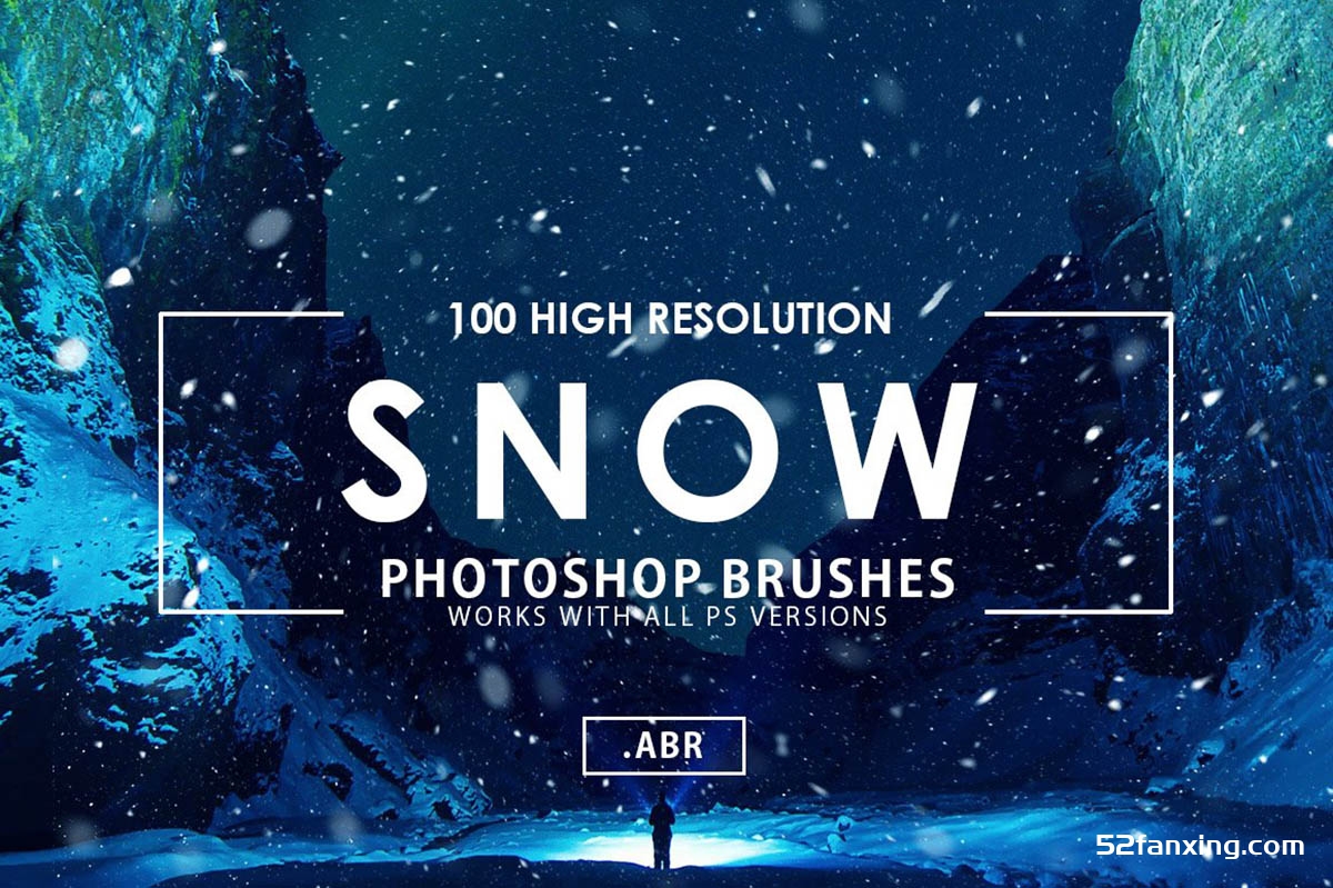 PS笔刷–100款冬季雪花Photoshop笔刷下载