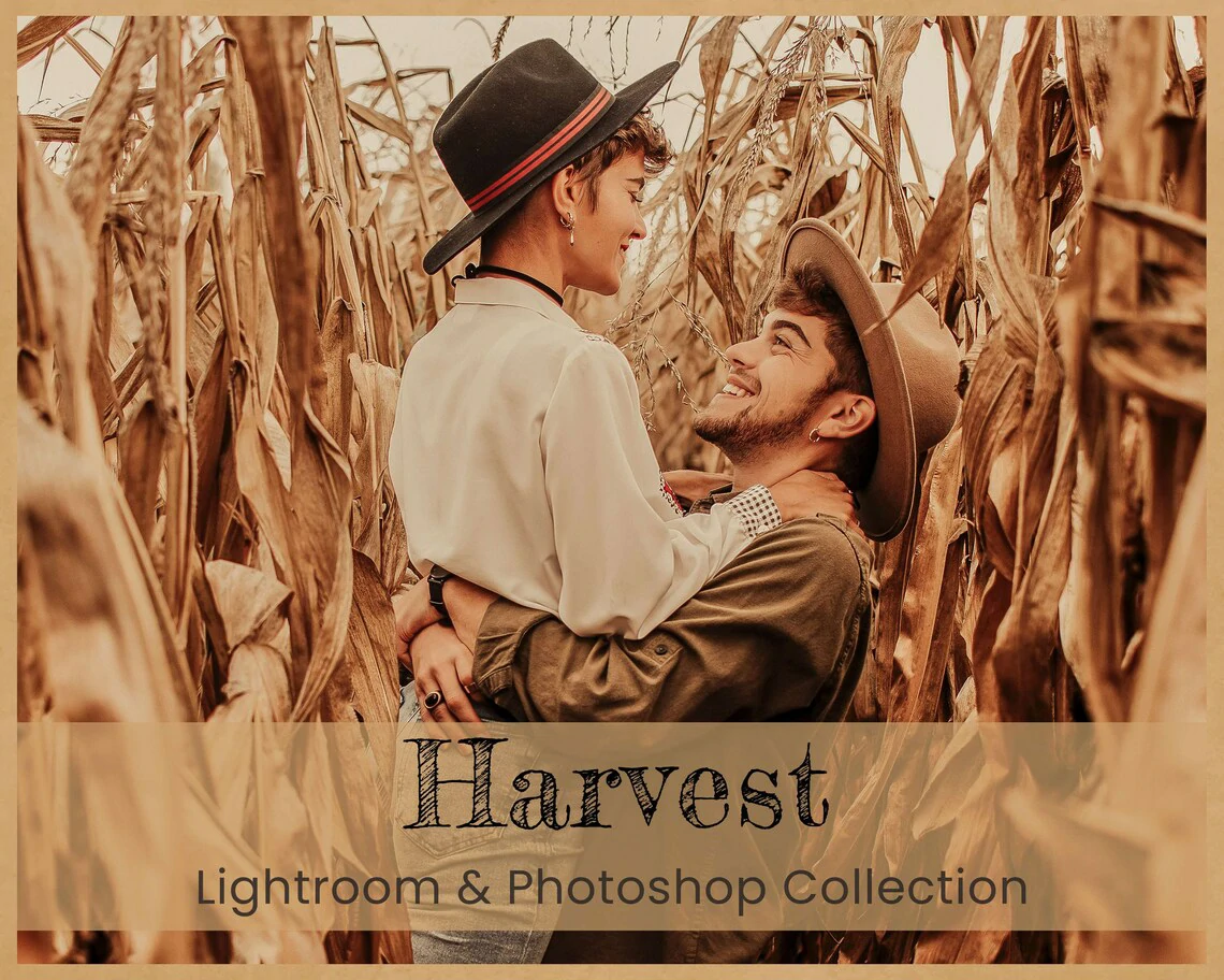 20款金色深秋温暖浓郁摄影后期调色Lightroom预设LUT预设 Harvest Photoshop Actions Lightroom