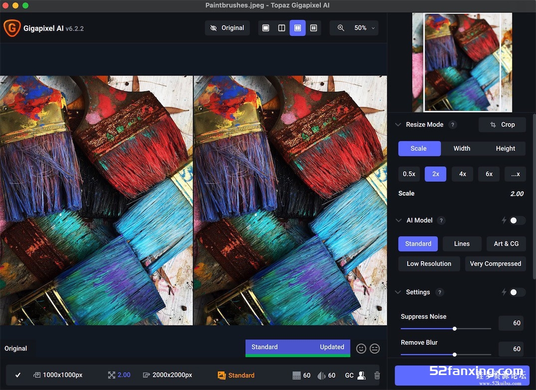 Topaz Gigapixel AI fo mac (人工智能放大插件) v6.2.2+全部模型