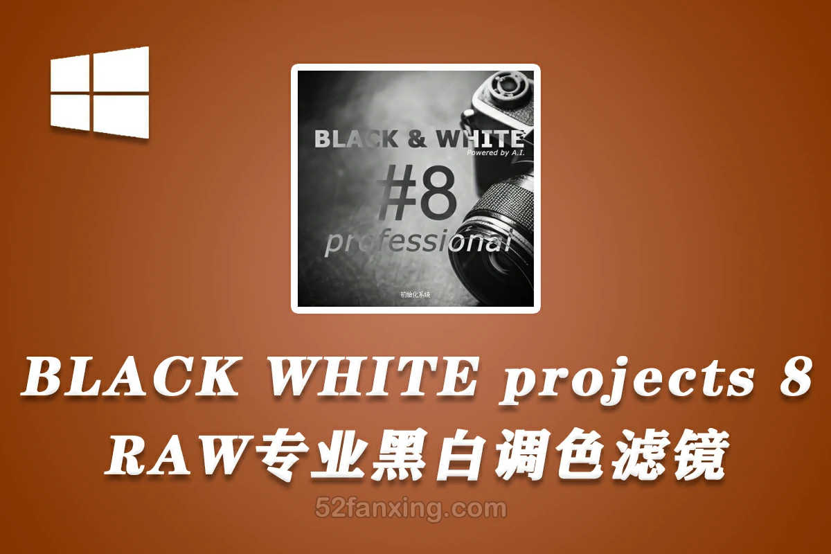 【PS/Lr滤镜】RAW专业黑白滤镜 Franzis BLACK WHITE projects 8 professional 8.25汉化版