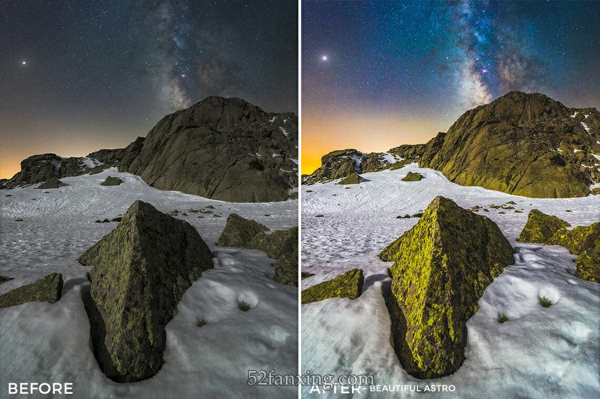 【PS/LR预设】天文星空银河风光摄影Lightroom预设 Astro Photography Lightroom Presets