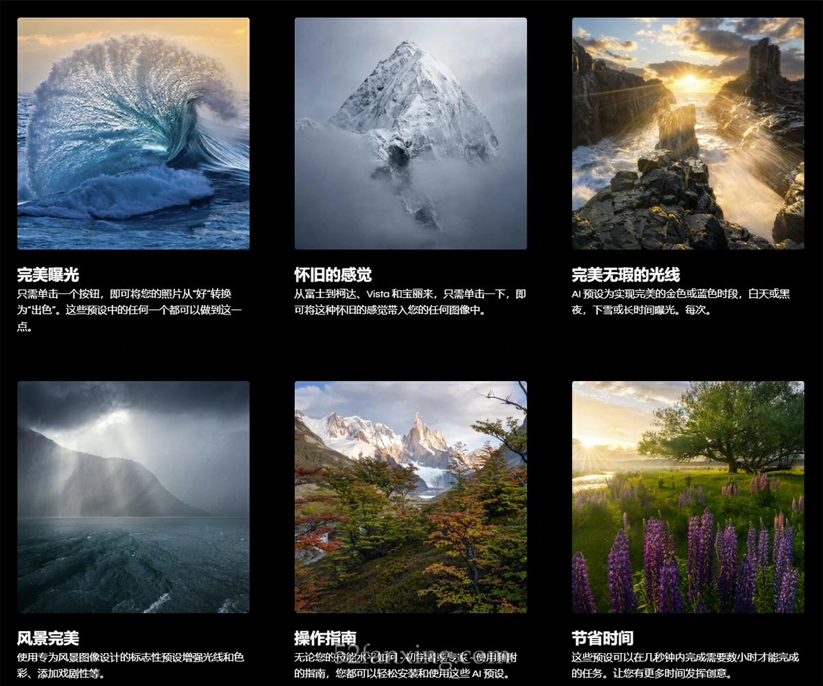 【AI预设】风光摄影AI人工智能预设 William Patino–AI Presets Landscape Edition