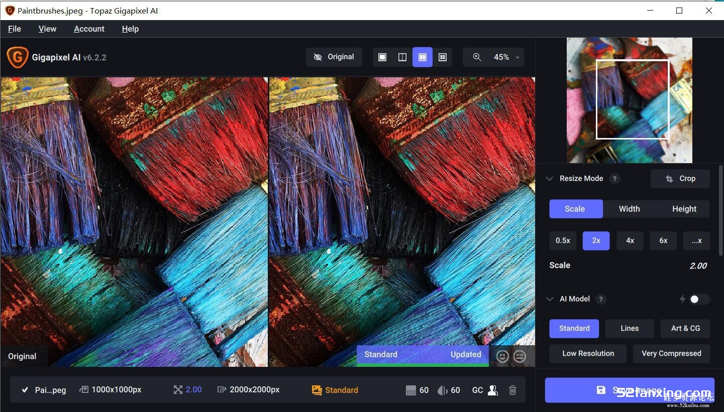 AI人工智能无损放大PS插件 Topaz Gigapixel AI v 6.2.2 WINX64+10GB模型