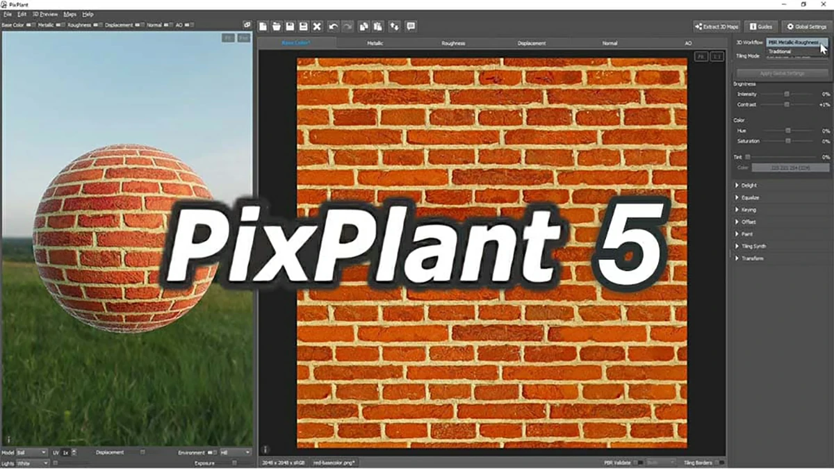 3D无缝纹理材质贴图制作软件 PixPlant 5.0.49 Win版