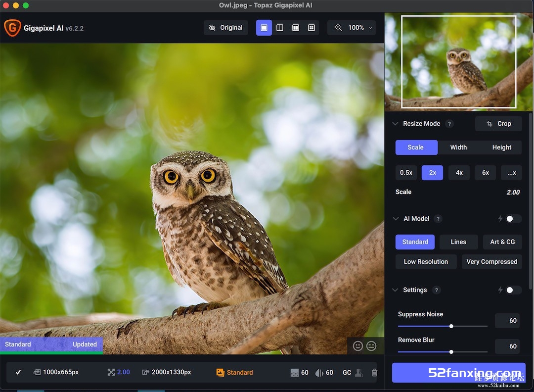 Topaz Gigapixel AI fo mac (人工智能放大插件) v6.2.2+全部模型