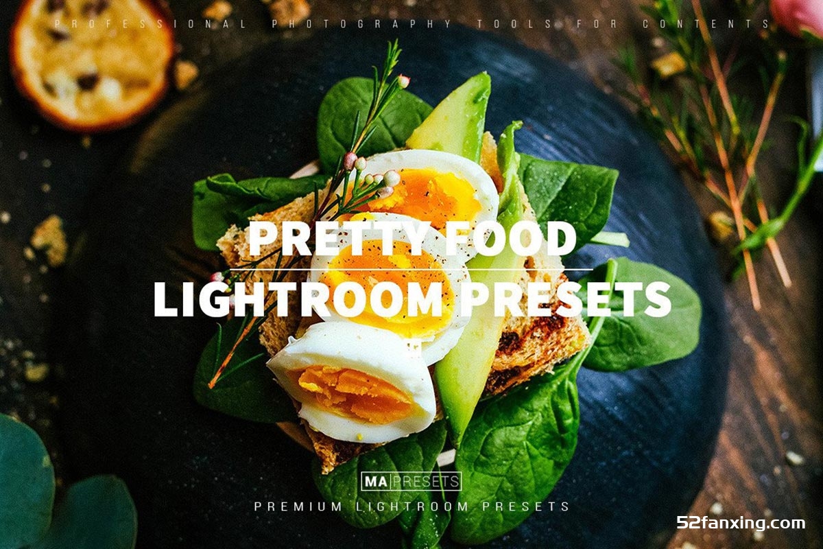 清新通透美食色彩校正Lightroom预设 PRETTY FOOD Lightroom Presets