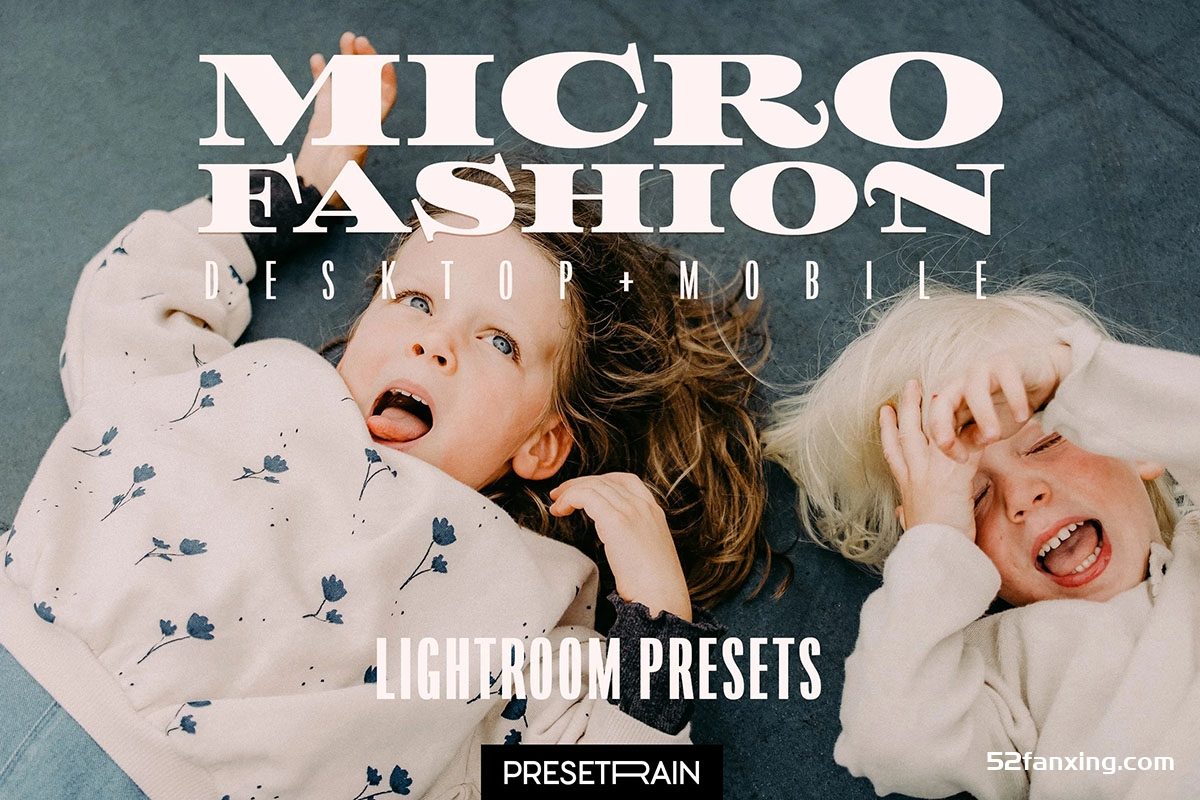 时尚儿童胶片人像调色Lightroom预设Microfashion kids editorial LR