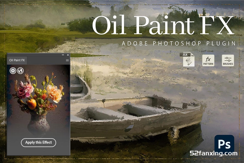 PS油画效果插件 Oil Paint FX Photoshop Plugin win/mac