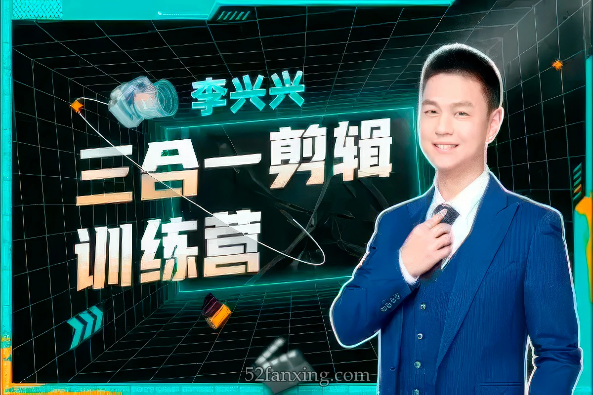 【PR/AE教程】李兴兴：三合一剪辑训练营 中文教程 附赠素材