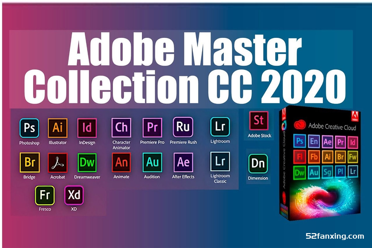 Adobe 2020全系列 Win全家桶一键安装版(无需破解)